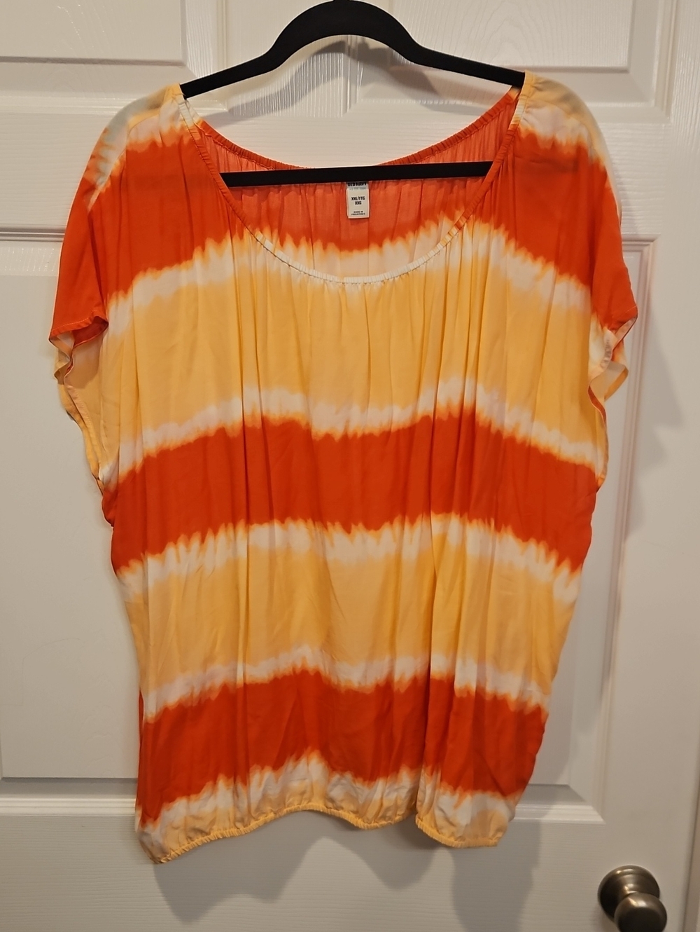 Old Navy Salmon And Orange Tie-Dye Scoop Neck Tunic